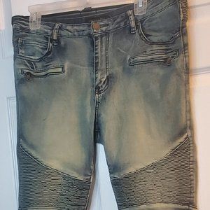 AMERICAN BAZI Moto Bike Skinny Jeans